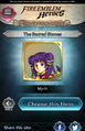 Voting confirmation screen, confirming a vote for the character Myrrh.