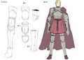Concept artwork of Knight Troy from Vestaria Saga I: War of the Scions.