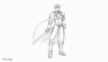 Concept artwork of Marth from New Mystery of the Emblem.