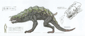 Concept art of the Wandering Beast from Three Houses.