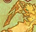 Map of the Western Isles from The Binding Blade.