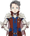 Unmasked Percy's Live 2D model from Fates.
