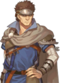 The generic Mercenary portrait with allied colors in Echoes: Shadows of Valentia.