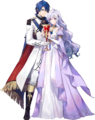 Artwork of Sigurd: Destined Duo, a Duo hero which Deirdre is a part of, from Heroes.