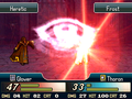 An enemy Sorcerer casting Glower in New Mystery of the Emblem.