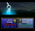 Scáthach attacking at range with a Lightning Sword in Genealogy of the Holy War.