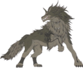 Concept artwork of Volug in his wolf form, from Tellius Recollection: vol. 2.
