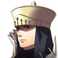 The generic Bow Knight portrait used by Riegan in Three Houses.