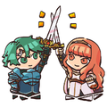 Celica in artwork of Alm: Hero of Prophecy.