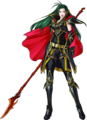 Artwork of Petrine with her Flame Lance from Path of Radiance.