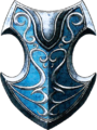 Concept arwork of the Blessed Shield from Echoes: Shadows of Valentia.