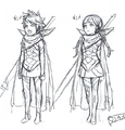 Concept artwork of male and female Kana from Fates.