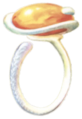 Artwork of a Speed Ring (Mystery of the Emblem version) from the Fire Emblem Trading Card Game.