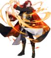 Artwork of Arvis: Emperor of Flame from Heroes.
