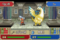 Fae as a Divine Dragon in battle in The Binding Blade.