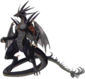 Artwork of a black dragon from Tellius Recollection: vol. 1.