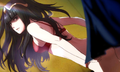 The censored graphic of Tharja's swimsuit in the North American release.