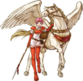 Marcia, a Pegasus Knight, with her pegasus in Path of Radiance.