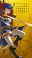 Image of a Heroes calendar's March 2017 page, featuring the Path of Radiance version of Ike.