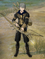 Ashe wielding a Magic Bow in Three Houses.