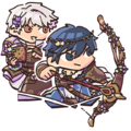 Meet the Heroes artwork of Chrom and Robin.