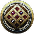 Concept artwork of the Hexlock Shield from Echoes: Shadows of Valentia.