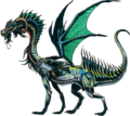 Artwork of Mila's dragon form from Echoes: Shadows of Valentia.