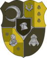 The coat of arms of Leicester from Three Houses.