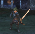 Alm, as a fighter, in Echoes: Shadows of Valentia.