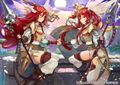 Artwork of Cordelia and Severa from Cipher.