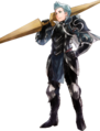 Artwork of Silas wielding a Javelin in Fates.