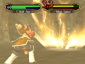 Largo attacking at range with a Bolt Axe in Path of Radiance.