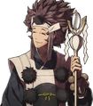 In-game portrait of Azama from Fates.