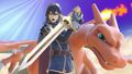 Lucina wielding the Parallel Falchion in Super Smash Bros. Ultimate.