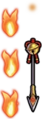 The arrows used with the Flamefrost Bow in Heroes.