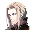 Portrait artwork of Jeritza without his mask from Three Houses.