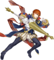 Artwork of Eliwood, in his Love Abounds outfit, from Heroes.