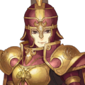 Generic enemy female Gold Knight unused status portrait in Echoes: Shadows of Valentia.