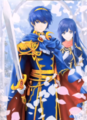 Artwork of Marth and Caeda from Cipher.