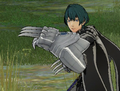 Byleth wielding Silver Gauntlets in Three Houses.