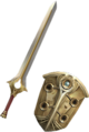 Falchion and the Fire Emblem in Monster Hunter: Frontier G.