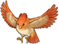 Artwork of Yune in bird form from Radiant Dawn.