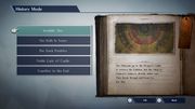 Selecting a scenario in History Mode.