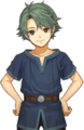 Portrait of young Alm from Echoes: Shadows of Valentia.