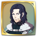 Portrait of Rodrigue from Three Houses used in 2020's Choose Your Legends site.