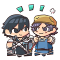Meet the Heroes artwork of Donnel and Chrom.