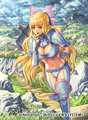 Artwork of Charlotte as a Fighter from Fire Emblem Cipher.