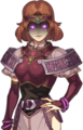 The generic Specter/Death Mask female Mage portrait in Echoes: Shadows of Valentia.
