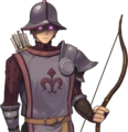 The generic Specter/Death Mask Archer portrait in Echoes: Shadows of Valentia.