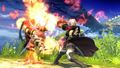Robin using Arcfire (side special) in Super Smash Bros. for Wii U.